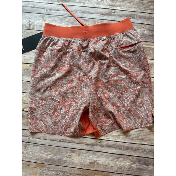 NEW Lululemon T.H.E. Short 7” Linerless Medium PLVC LM7AKRS Orange - Picture 7 of 8